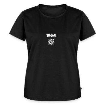 1984 star eye - Women's Premium Organic T-shirt - black - Front - Selfina (174cm)