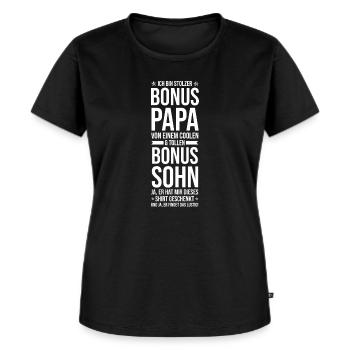 Stiefvater Familie Bonus Papa Geschenk - Frauen Premium Bio T-Shirt - Schwarz - Vorne - Selfina (174cm)