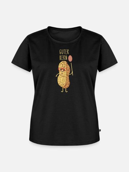 Erdnuss guter Kern - Frauen Premium Bio T-Shirt - Schwarz