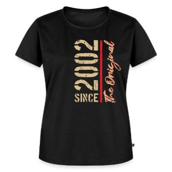 2002 The Original - Jahreszahl, Geburtsjahr - Frauen Premium Bio T-Shirt - Schwarz - Vorne - Selfina (174cm)