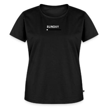 DIMANCHE - T-shirt Premium bio Femme - noir - Devant - Selfina (174cm)