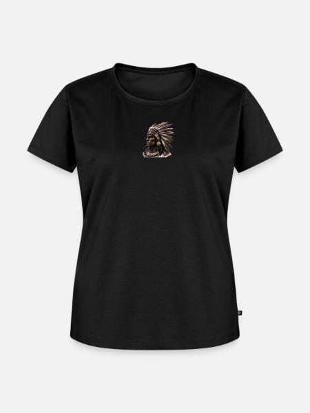 Indigenous Figure - Frauen Premium Bio T-Shirt - Schwarz