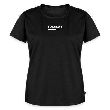 TUESDAY - Women's Premium Organic T-shirt - black - Front - Selfina (174cm)