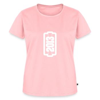 2013 - Women's Premium Organic T-shirt - rose - Front - AI Model Female 172 dark (172cm)
