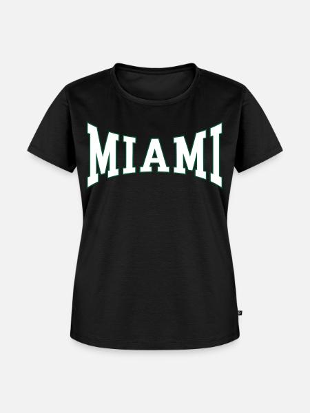 Miami - Frauen Premium Bio T-Shirt - Schwarz