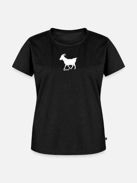 Ziege G.O.A.T. weiß - Frauen Premium Bio T-Shirt - Schwarz