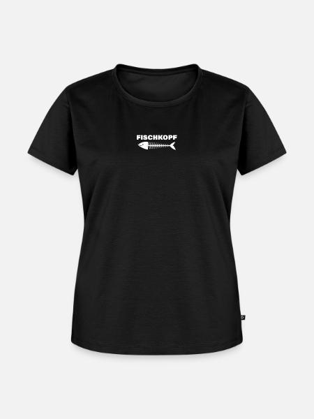 FISCHKOPF - Frauen Premium Bio T-Shirt - Schwarz