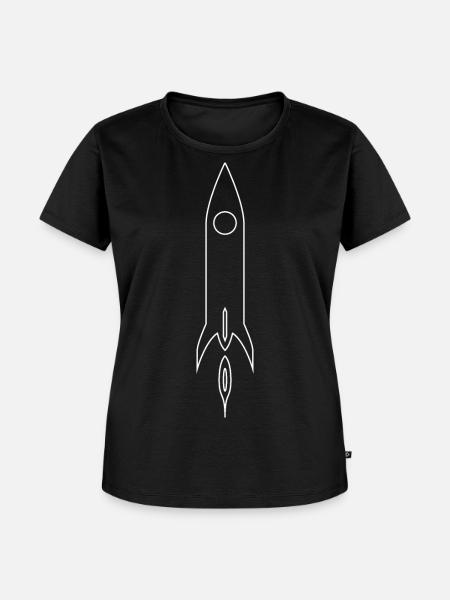 Rocket Rakete - Frauen Premium Bio T-Shirt - Schwarz