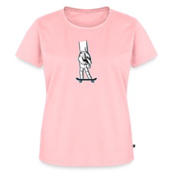 Faire du skateboard avec les doigts - T-shirt Premium bio Femme - rose - Devant - AI Model Female 172 dark (172cm)
