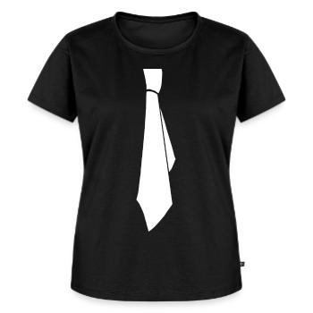 White Tie Tuxedo Spiritosa Funny Funny - Women's Premium Organic T-shirt - black - Front - Selfina (174cm)