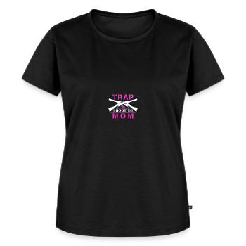 Womens Shooting Mom - Frauen Premium Bio T-Shirt - Schwarz - Vorne - Selfina (174cm)
