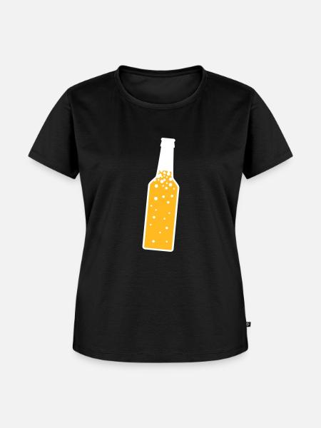 Bierflasche - Frauen Premium Bio T-Shirt - Schwarz