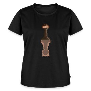 GRANDIR - T-shirt Premium bio Femme - noir - Devant - Selfina (174cm)