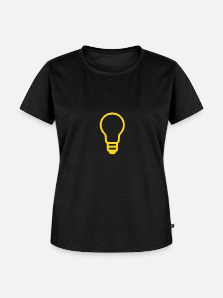 Glühbirne, Licht, Lampe - Frauen Premium Bio T-Shirt - Schwarz