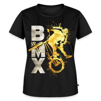 BMX - BMX - BMX - Fahrrad - BMX Vélo - T-shirt Premium bio Femme - noir - Devant - Selfina (174cm)