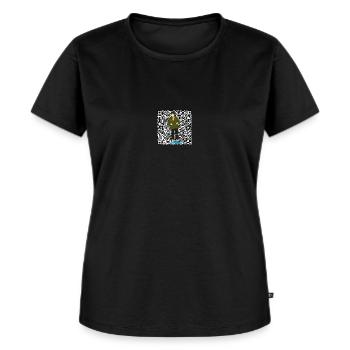 QR-Code Mann - Frauen Premium Bio T-Shirt - Schwarz - Vorne - Selfina (174cm)