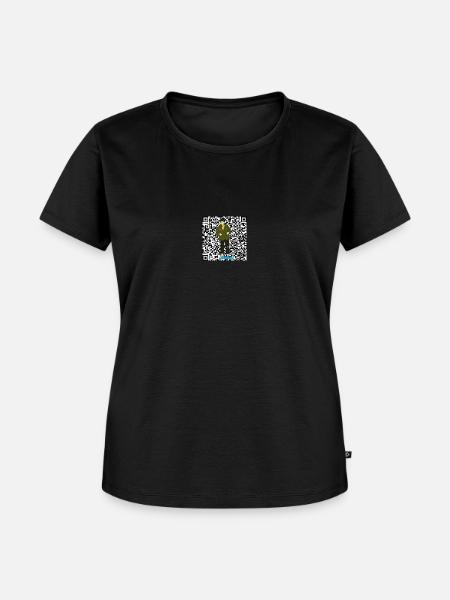 QR-Code Mann - Frauen Premium Bio T-Shirt - Schwarz