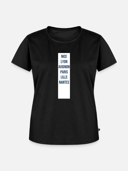 Französischer Städtetrip - Frauen Premium Bio T-Shirt - Schwarz