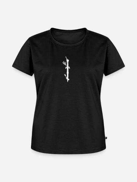 Rauchender Dolch - Frauen Premium Bio T-Shirt - Schwarz
