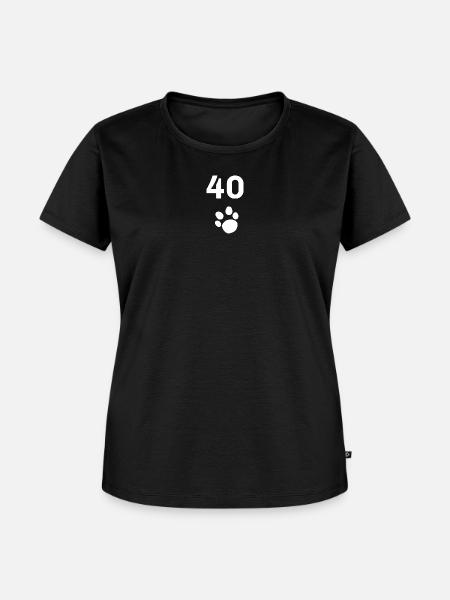 40, Tier tatze, Ideen - Frauen Premium Bio T-Shirt - Schwarz