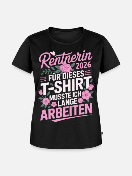Rentnerin 2026 - Frauen Premium Bio T-Shirt - Schwarz