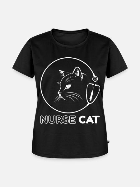 Katzenkrankenschwester Klinik-Logo - Frauen Premium Bio T-Shirt - Schwarz
