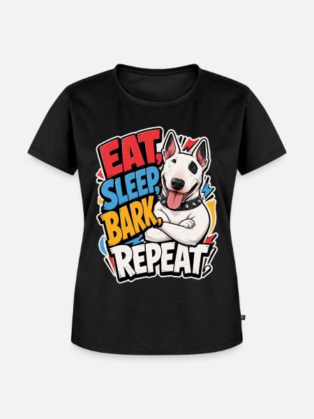 Bullterrier - Frauen Premium Bio T-Shirt - Schwarz