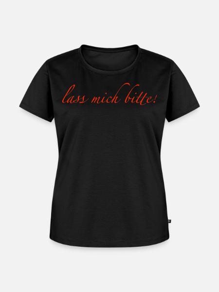 lass mich bitte - Frauen Premium Bio T-Shirt - Schwarz