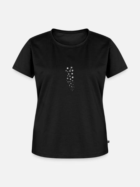 falling stars - Frauen Premium Bio T-Shirt - Schwarz