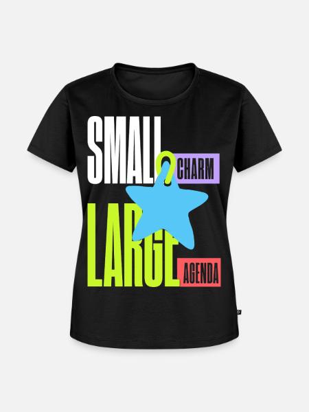 Sternanhänger – Small Charm Large Agenda - Frauen Premium Bio T-Shirt - Schwarz