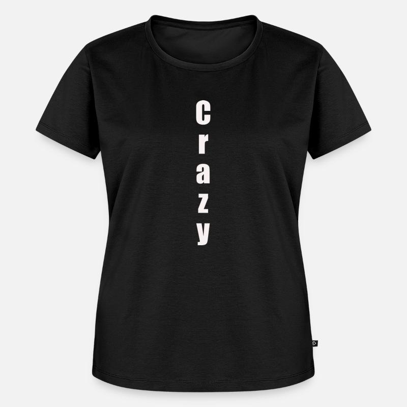 Crazy White Vertical Gift Idea - Women's Premium Organic T-shirt - black