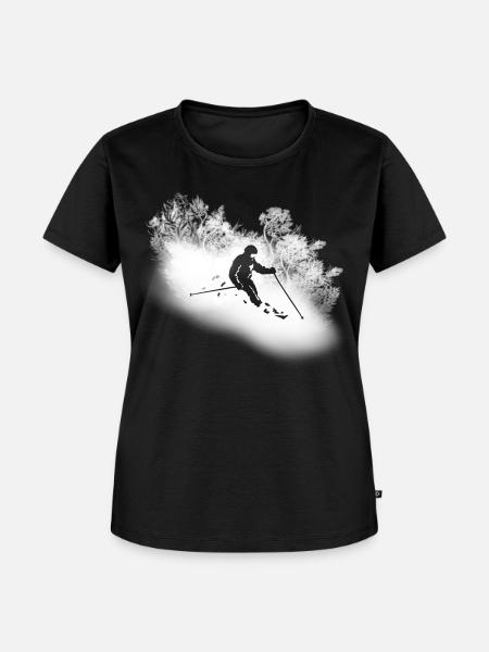 Alpin Ski - Frauen Premium Bio T-Shirt - Schwarz