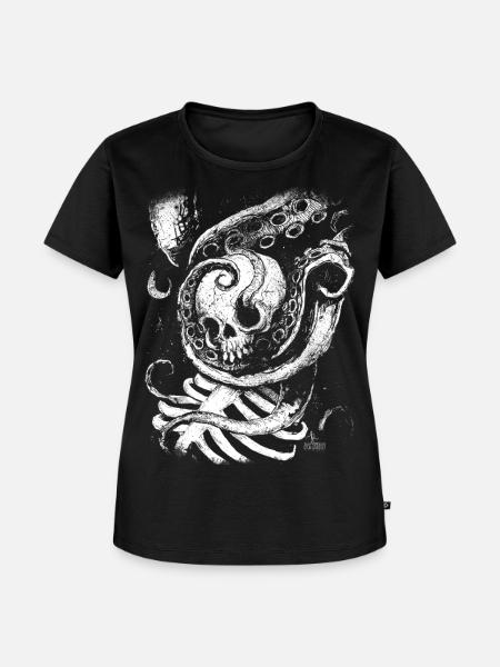 Verheddert in der Tiefe - Frauen Premium Bio T-Shirt - Schwarz