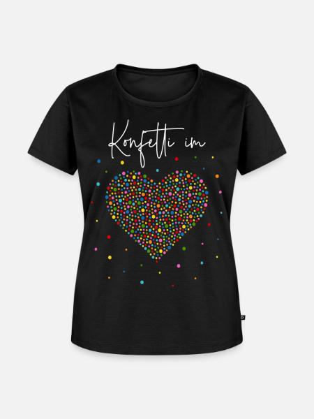Konfetti im Herzen - Frauen Premium Bio T-Shirt - Schwarz