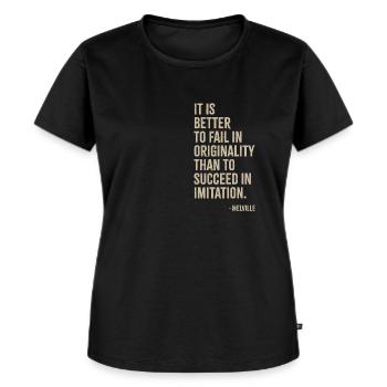 Fail in originality - Women's Premium Organic T-shirt - black - Front - Selfina (174cm)