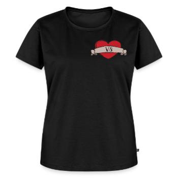 Ich liebe V8! - Frauen Premium Bio T-Shirt - Schwarz - Vorne - Selfina (174cm)
