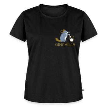 Ginchilla for Gin Chiller - Women's Premium Organic T-shirt - black - Front - Selfina (174cm)