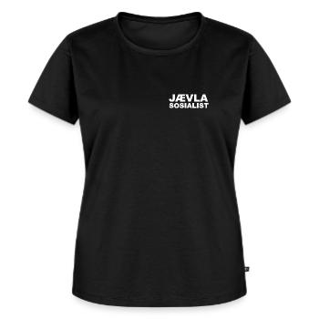 J @ *% ein Sozialist! - Frauen Premium Bio T-Shirt - Schwarz - Vorne - Selfina (174cm)
