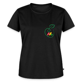 Apple - Women's Premium Organic T-shirt - black - Front - Selfina (174cm)