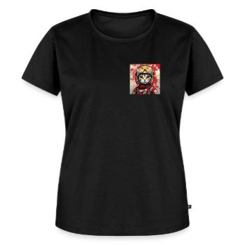 LittleKitty - Frauen Premium Bio T-Shirt - Schwarz - Vorne - Selfina (174cm)