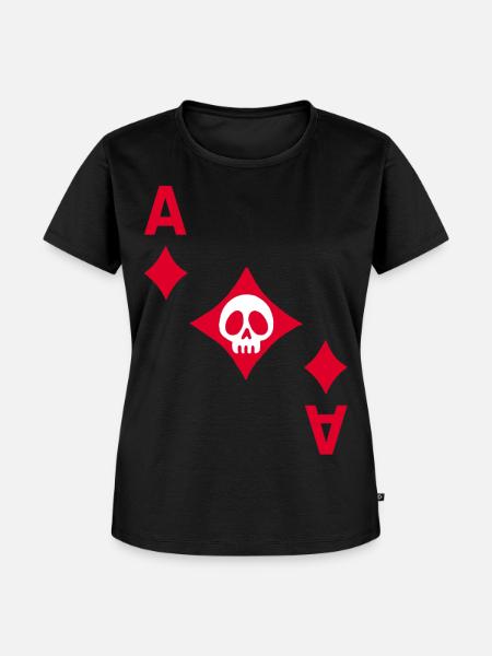 Diamantenschädel - Frauen Premium Bio T-Shirt - Schwarz