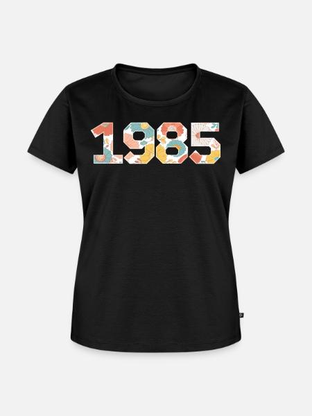 Blumen 1985 - 40-jähriges Jubiläum - Frauen Premium Bio T-Shirt - Schwarz
