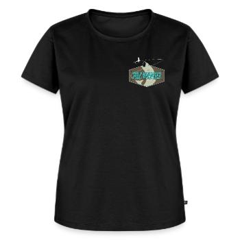 Fly Fishing - Women's Premium Organic T-shirt - black - Front - Selfina (174cm)