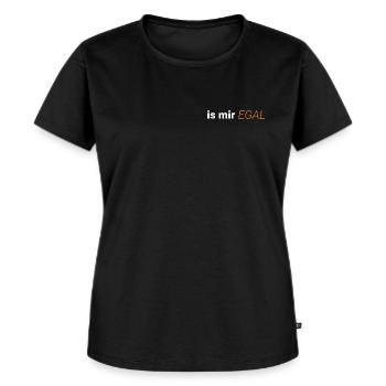 egal - Frauen Premium Bio T-Shirt - Schwarz - Vorne - Selfina (174cm)