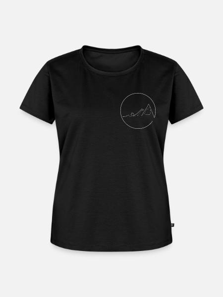 Mountain white - Frauen Premium Bio T-Shirt - Schwarz