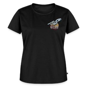 Star Trek The Original Series NCC-1701 Enterprise - Frauen Premium Bio T-Shirt - Schwarz - Vorne - Selfina (174cm)