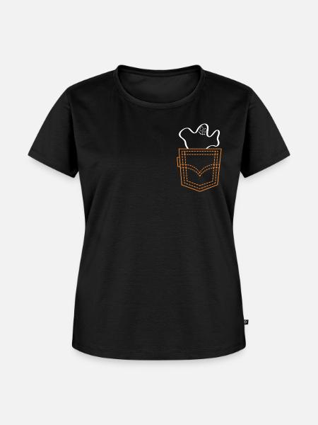 Taschengeist Halloween - Frauen Premium Bio T-Shirt - Schwarz