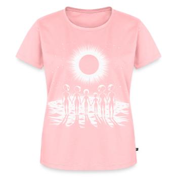 Cosmic Silhouette Familienkreis - Frauen Premium Bio T-Shirt - Rosa - Vorne - AI Model Female 172 dark (172cm)