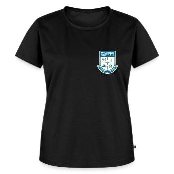 Walking Football - Amicitia, Sanitas, Ludus - Women's Premium Organic T-shirt - black - Front - Selfina (174cm)