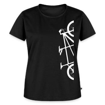 halbes Tandem - Frauen Premium Bio T-Shirt - Schwarz - Vorne - Selfina (174cm)